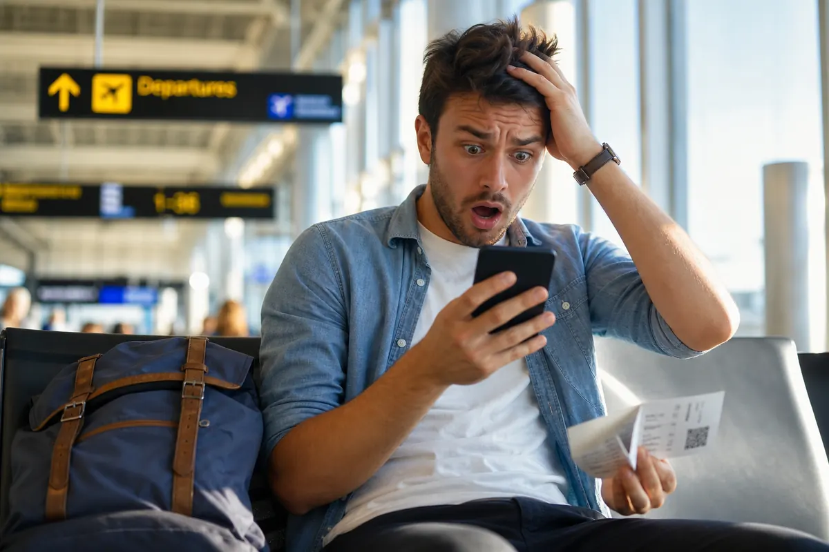 Voyageur choqué par des frais d'itinérance sur son téléphone à l'aéroport