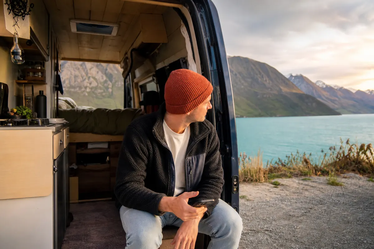 Traveler configuring their eSIM for New Zealand on a smartphone.